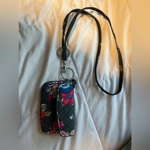 BRAND NEW NEVER USED VERA BRADLEY LANYARD AND MATCHING WALLET